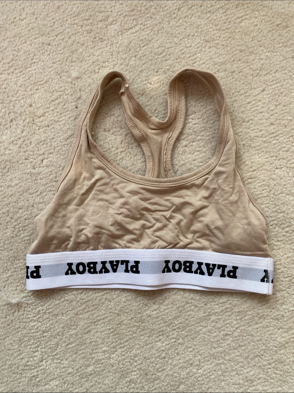 PLAYBOY Beige Racerback Bralette